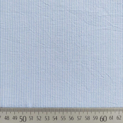 Baumwollstoff Webware schmale Streifen, hellblau wei�