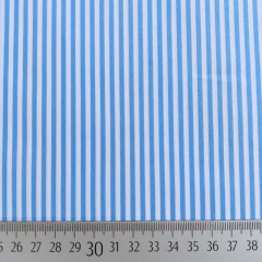 Baumwollstoff mit Stretch schmale Streifen Foliendruck Glitzer, blau wei�