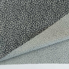 Baumwollstoff kleines Leoparden Muster, schwarz khakgr�n