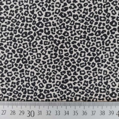 Baumwollstoff kleines Leoparden Muster, schwarz beige (sand)