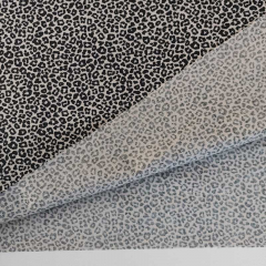 Baumwollstoff kleines Leoparden Muster, schwarz beige (sand)