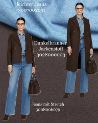 Jackenstoff Mantelstoff Velourstoff Lodenstoff weich uni - dunkelbraun