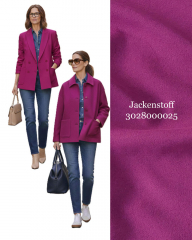 Jackenstoff Mantelstoff Velourstoff Lodenstoff Meterware weich uni - helle Pflaume (violett)