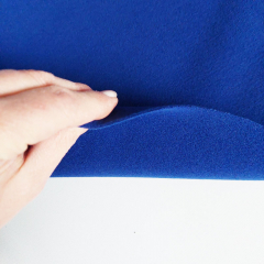 Jackenstoff Mantelstoff Velourstoff Lodenstoff Meterware weich uni - kobaltblau