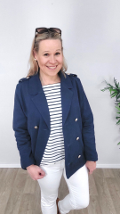 EINZELST�CK 120 cm Baumwolltwill Trenchcoatstoff Jackenstoff Hosenstoff - Admiral Blue