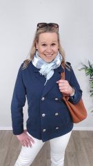 EINZELST�CK 120 cm Baumwolltwill Trenchcoatstoff Jackenstoff Hosenstoff - Admiral Blue