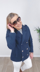 EINZELST�CK 120 cm Baumwolltwill Trenchcoatstoff Jackenstoff Hosenstoff - Admiral Blue