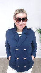 EINZELST�CK 120 cm Baumwolltwill Trenchcoatstoff Jackenstoff Hosenstoff - Admiral Blue