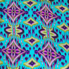 Viskose Satin Stoff Ethnomuster Ibiza Style - beere limegreen t�rkis