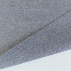 Jackenstoff Mantelstoff Velourstoff Lodenstoff Meterware weich uni - hellgrau meliert