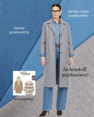 Jackenstoff Mantelstoff Velourstoff Lodenstoff Meterware weich uni - hellgrau meliert