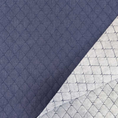 Steppstoff Denim Jeansstoff wattiert zweilagig Futterstoff -  jeansblau