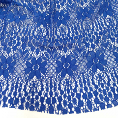 Spitzenstoff Blumen elastisch, kobaltblau
