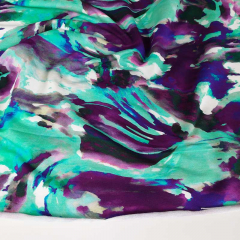 French Terry Sweatstoff abstraktes Muster Sommersweat mint lila blau