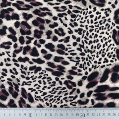 Viskose Jersey Stoff Leopardmuster, beige schwarz braun