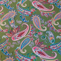 Viskose Jersey Stoff Paisleymuster, hellgr�n