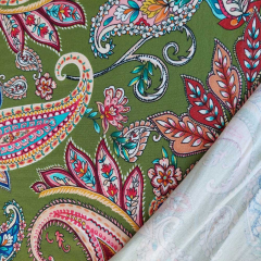 Viskose Jersey Stoff Paisleymuster, hellgr�n