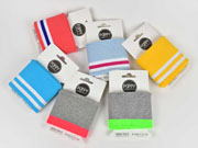 RESTST�CK - Fertigb�ndchen Streifen College Stil, wei� currygelb