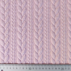 Jacquardjersey Stoff Zopfmuster, rosa