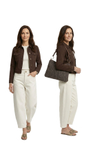 Jeansstoff Denim mit Stretch (colored) uni, dunkelbraun