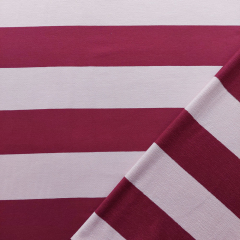 French Terry Sweat Blockstreifen garngef�rbt - altrosa weinrot