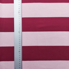 French Terry Sweat Blockstreifen garngef�rbt - altrosa weinrot