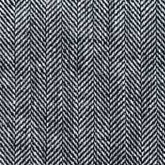 Halbleinen Leinen Baumwolle Webware Fischgr�tmuster, schwarz wei�