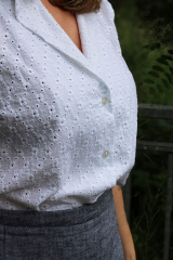 Halbleinen Leinen Baumwolle Webware Fischgr�tmuster, schwarz wei�