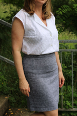 Halbleinen Leinen Baumwolle Webware Fischgr�tmuster, schwarz wei�