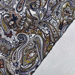 Jerseystoff Punto di Roma Paisleymuster, dunkelblau taupe wei�