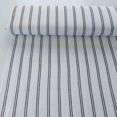 Viskose Leinen Slub Webware Doppestreifen, schwarz wei�