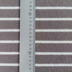 Sweat Frotteestoff Streifen, cremewei� taupe grau