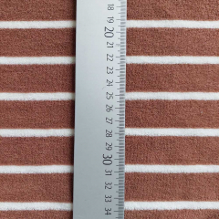 Sweat Frotteestoff Streifen, cremewei� Havanna braun