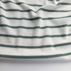 Sweat Frotteestoff Streifen, Salbeigr�n cremewei�