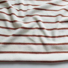 Sweat Frotteestoff Streifen, Havanna braun cremewei�