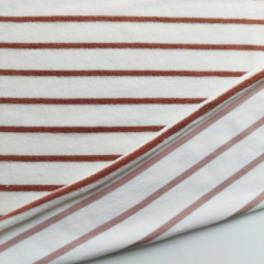 Sweat Frotteestoff Streifen, Havanna braun cremewei�