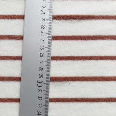 Sweat Frotteestoff Streifen, Havanna braun cremewei�