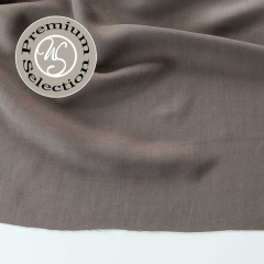 Viskose Leinen Webware Meterware dunkelbraun -  Made in Italy - Deadstock