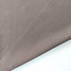 Viskose Leinen Webware Meterware dunkelbraun -  Made in Italy - Deadstock