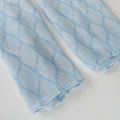 Halstuch Bl�tterdruck - icy blue (hellblau)