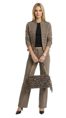 Jeansstoff mit Stretch Colored Denim, muskatnuss (mattbraun)