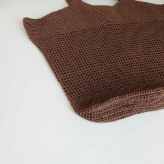 H�kel-Tasche Crochet-Bag H�kelshopper, Espresso Brown