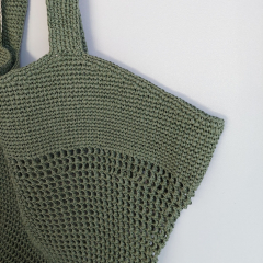 H�kel-Tasche Crochet-Bag H�kelshopper, salbeigr�n