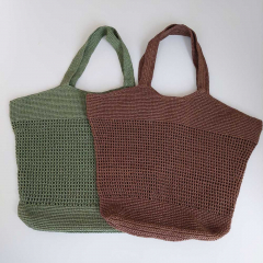 H�kel-Tasche Crochet-Bag H�kelshopper, salbeigr�n