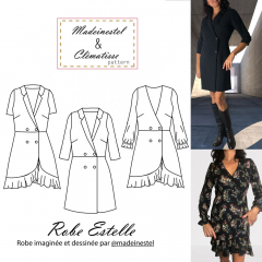 Papierschnittmuster Blazerkleid ESTELLE - Clematisse Pattern