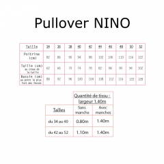 Papierschnittmuster Damen Pullover/Pullunder NINO - Clematisse Pattern