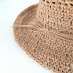 Sonnenhut Strohhut f�r Damen Papierstroh - beige