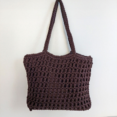 H�kel-Handtasche rechteckig - dunkelbraun