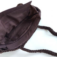 H�kel-Handtasche rechteckig - dunkelbraun