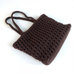 H�kel-Handtasche rechteckig - dunkelbraun